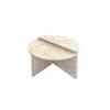 Couchtischset Dolunay Beige 2-Teilig - Beige, Design, Holzwerkstoff - Livetastic