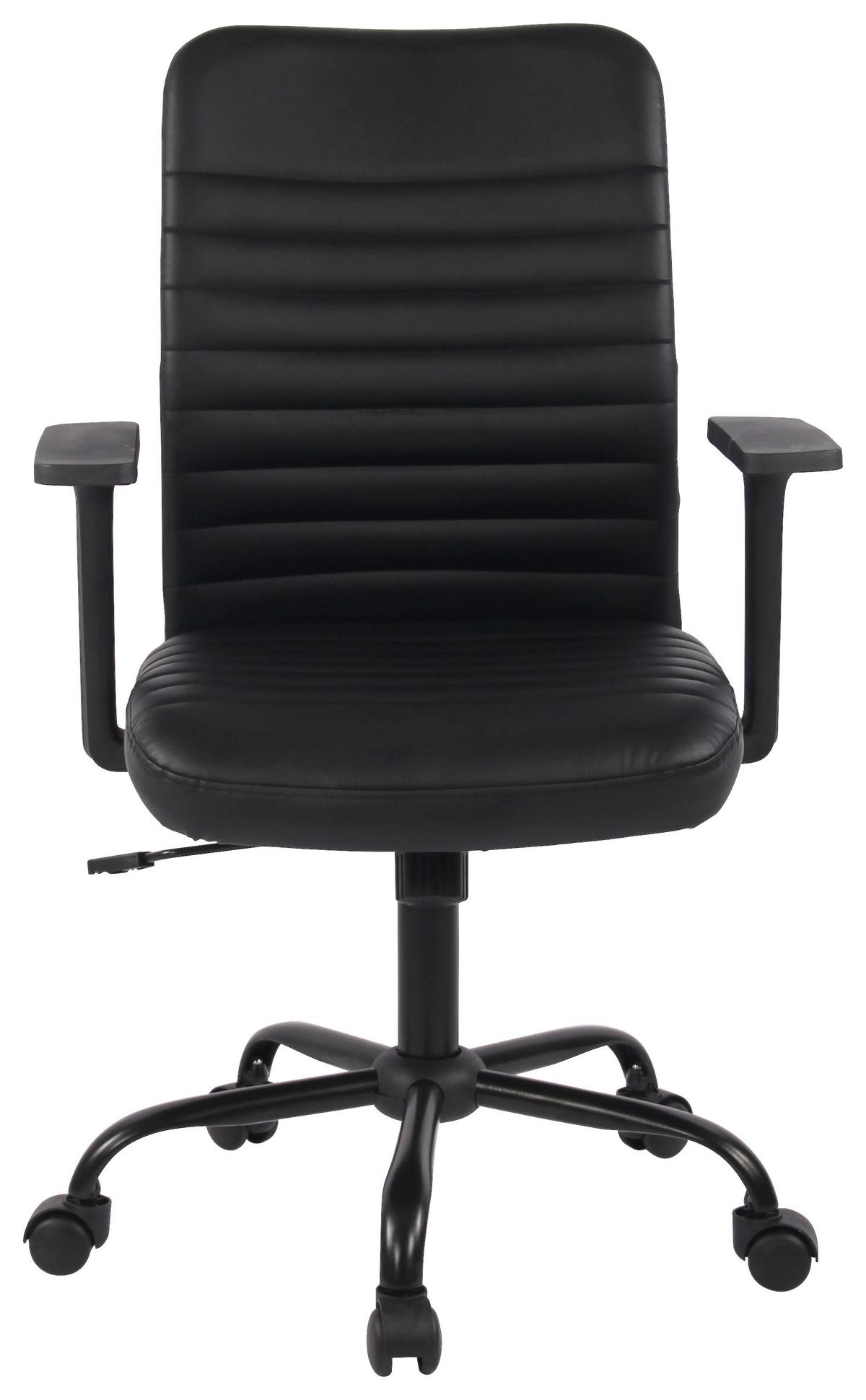 Kancelárska stolička NOIR - čierna, Modern, kov/textil (60/91-101/58cm) - Mömax