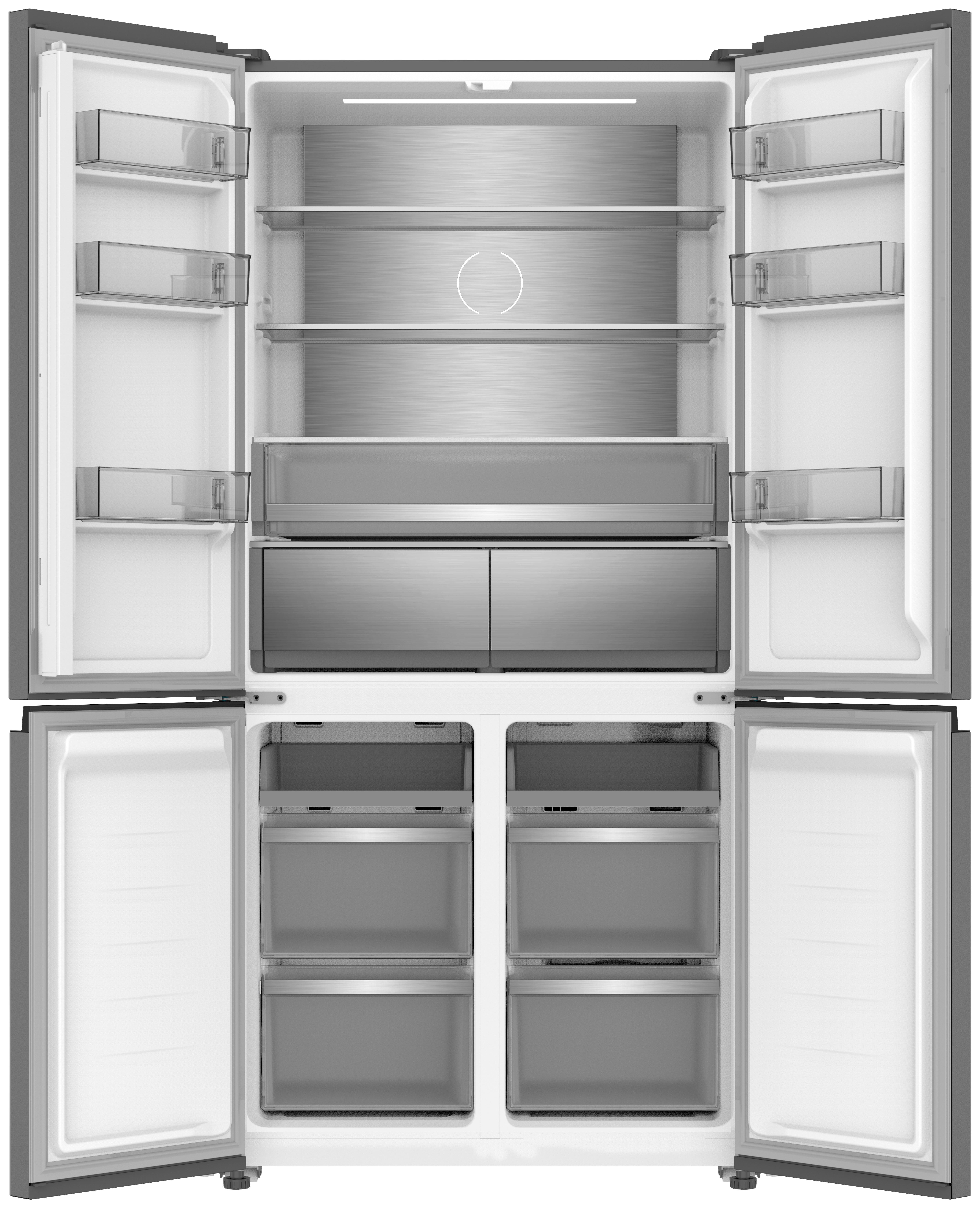 Side-By-Side Msi 500 Edelstahlfarben, - Edelstahlfarben, Basics, Glas/Kunststoff (90,5/190,2/59,7cm) - CEEM