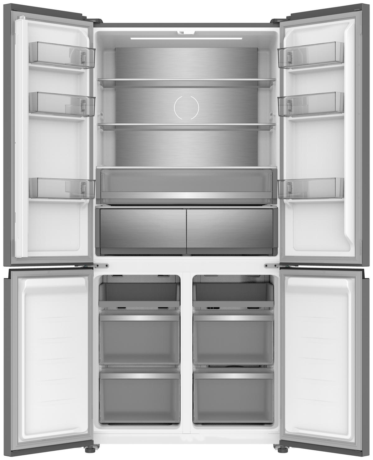 Side-By-Side Msi 500 Edelstahlfarben, - Edelstahlfarben, Basics, Glas/Kunststoff (90,5/190,2/59,7cm) - CEEM