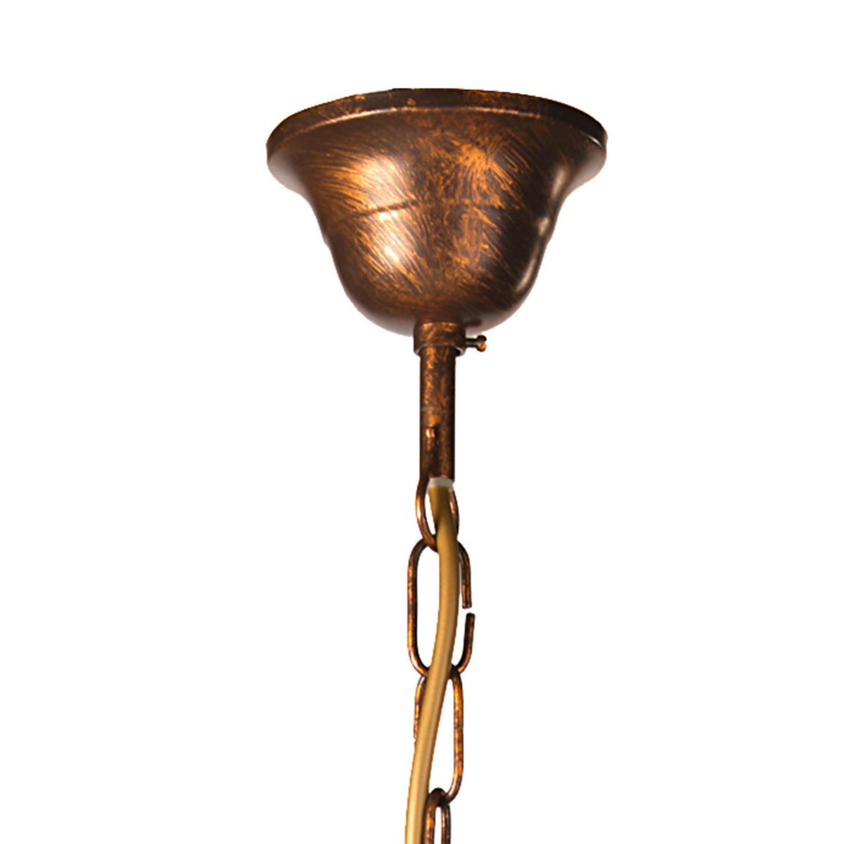 Kronleuchter 4230/5 5xe14 Bronze, Metall - Bronzefarben, KONVENTIONELL, Glas/Metall (75/75/100cm)