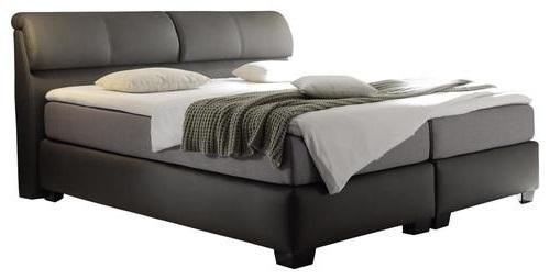 Boxspringbett Vermont 2 ca. 180x200 cm - Dunkelgrau/Schwarz, KONVENTIONELL, Holz/Holzwerkstoff (180/200cm) - Carryhome