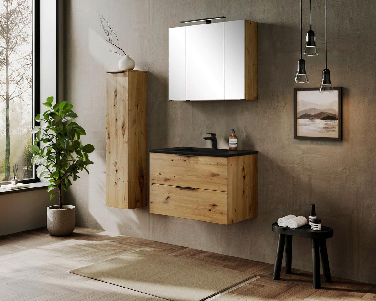 Spiegelschrank Sevilla Eiche Artisan Dekor - Eiche Artisan, MODERN, Glas/Holzwerkstoff (80/64/20cm) - Held