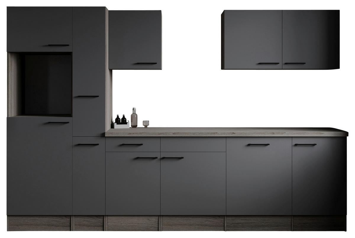 Küchenleerblock Oliver Grau, Eiche Dekor B: 310 Cm - Eichefarben/Grau, Design, Holzwerkstoff (310cm) - Respekta