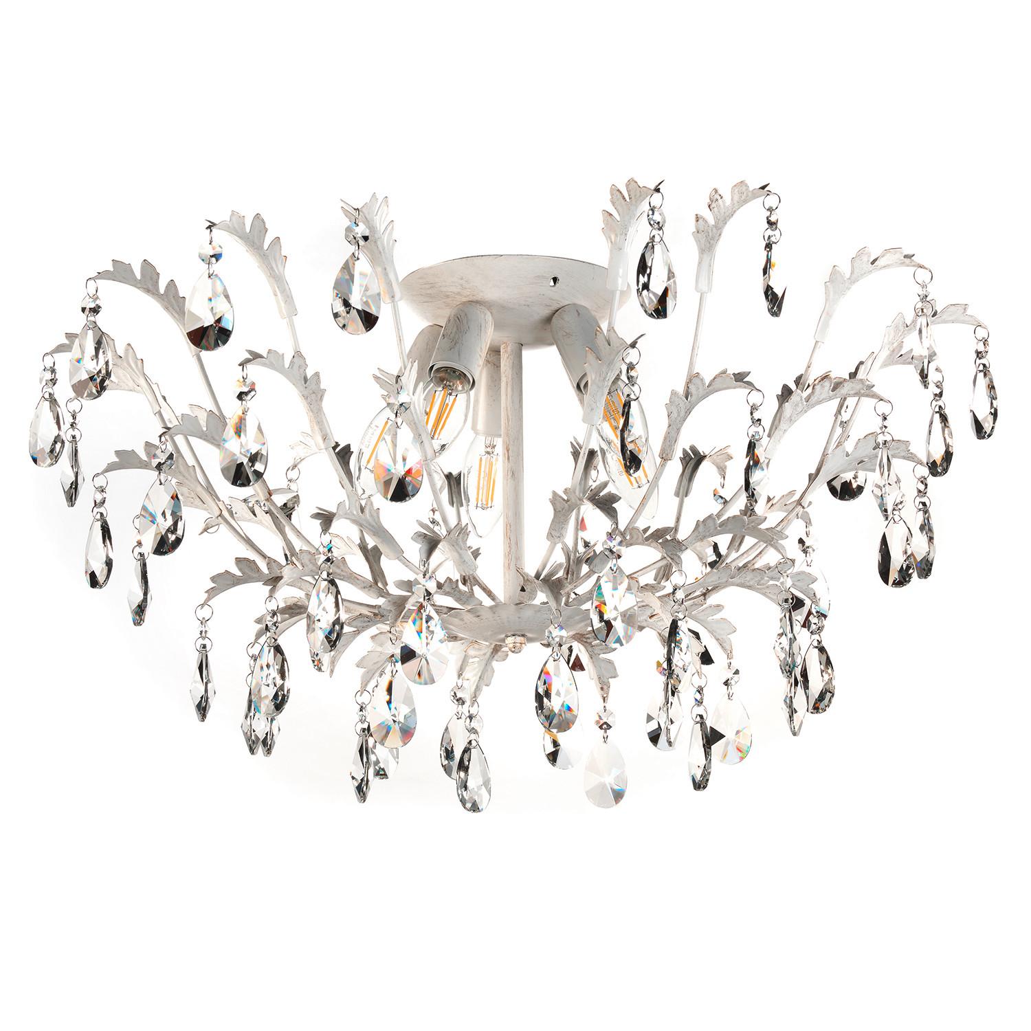 Deckenleuchte 4864/pl5 - Weiß, KONVENTIONELL, Glas/Metall (60/34cm)