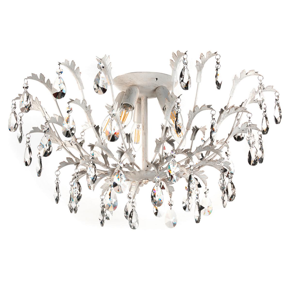 Deckenleuchte 4864/pl5 - Weiß, KONVENTIONELL, Glas/Metall (60/34cm)