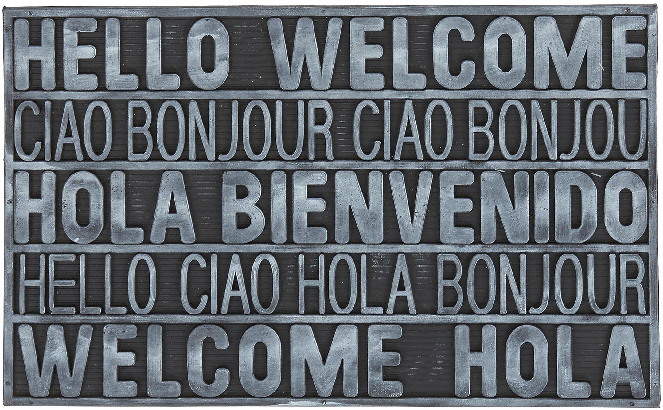 Lábtörlő Aurora - Ezüst, modern, Műanyag (40/60cm) - Luca Bessoni