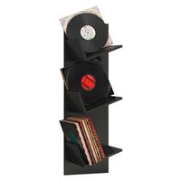 Schallplattenregal Sulda Schwarz B: 33 Cm - Schwarz, KONVENTIONELL, Holzwerkstoff (33/106,5/25,6cm) - MID.YOU