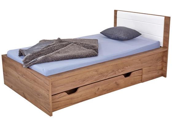 Posteľ Avensis New - farby dubu/biela, Konvenčný, kompozitné drevo (90/200cm) - Luca Bessoni Posteľ Avensis New - farby dubu/biela, Konvenčný, kompozitné drevo (90/200cm) - Luca Bessoni