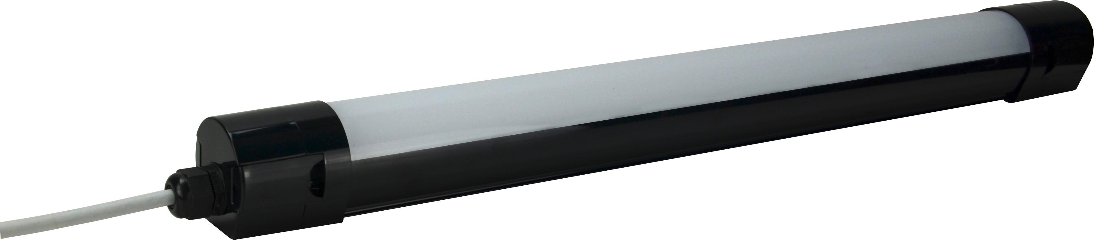 LED-Deckenleuchte L: 62 cm, für In-und Outdoor - Schwarz, Basics, Kunststoff (62/6/6cm)