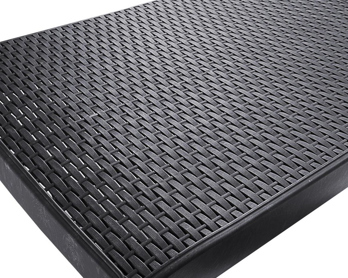 Sonnenliege Milan Anthrazit Rückenlehne verstellbar - Anthrazit, Basics, Kunststoff (183/28,5/57cm)