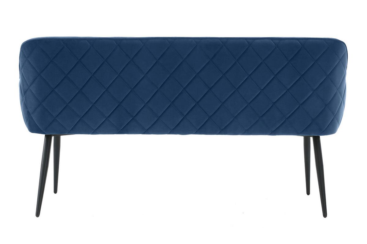 Sitzbank Blau B: 160 cm - Blau/Schwarz, MODERN, Textil (160/85/61cm) - Livetastic