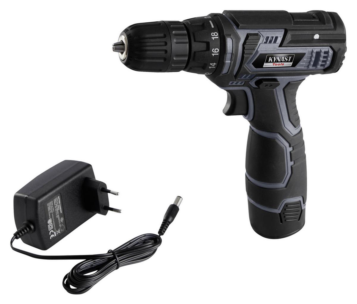 Akkkuschrauber 12v Li-ion 650 U/min - Schwarz/Grau, Basics, Kunststoff (19/20/5,5cm)