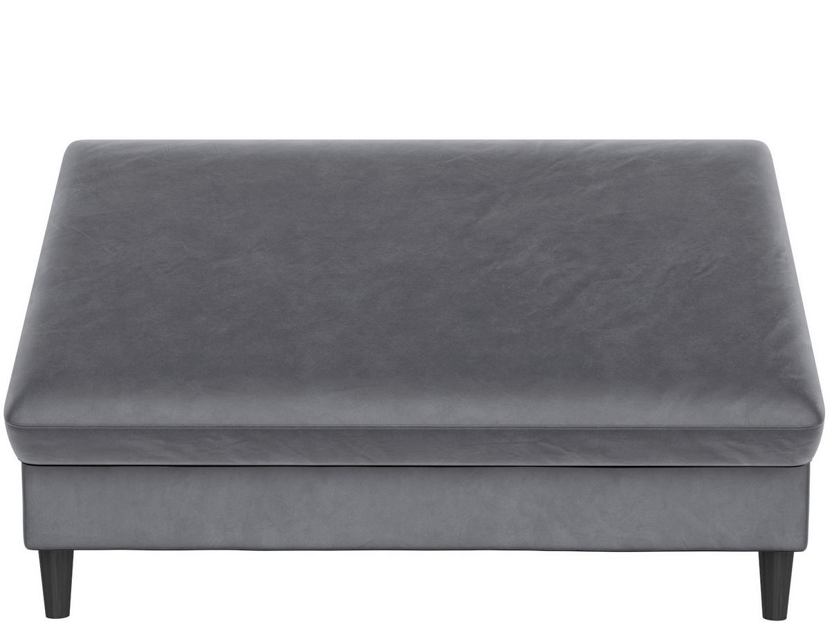 Hocker Hannover Anthrazit, mit Stauraum - Anthrazit/Schwarz, Basics, Textil (130/43/69cm) - Livetastic