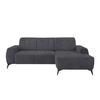 Ecksofa mit USB Anschluss Sano, Anthrazit, S: 258x180 cm - Anthrazit/Schwarz, MODERN, Textil (258/180cm) - Livetastic
