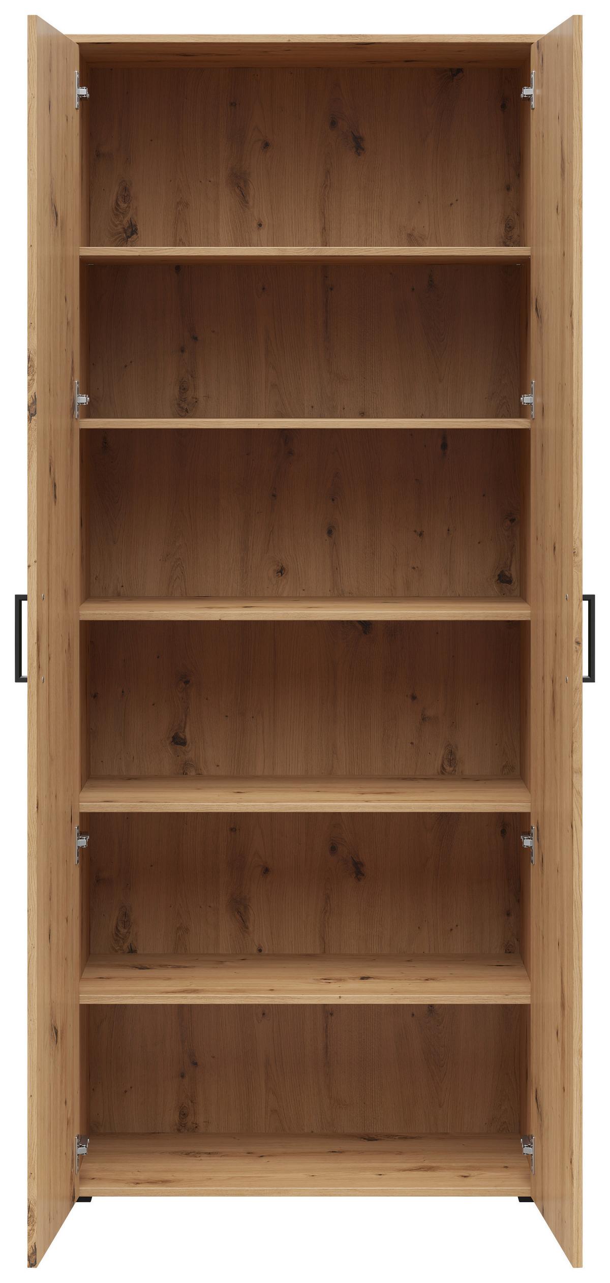 SKRIŇA Multistauraum - čierna/dub artisan, Modern, kompozitné drevo/plast (80/195/40cm)