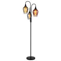 Stehleuchte 15552-3s - Klar/Chromfarben, Design, Glas/Metall (43/165cm) - Globo