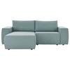 Ecksofa Looks Ii Hellblau Webstoff - Schwarz/Hellblau, Design, Textil (160/242cm) - LOOKS by W.Joop