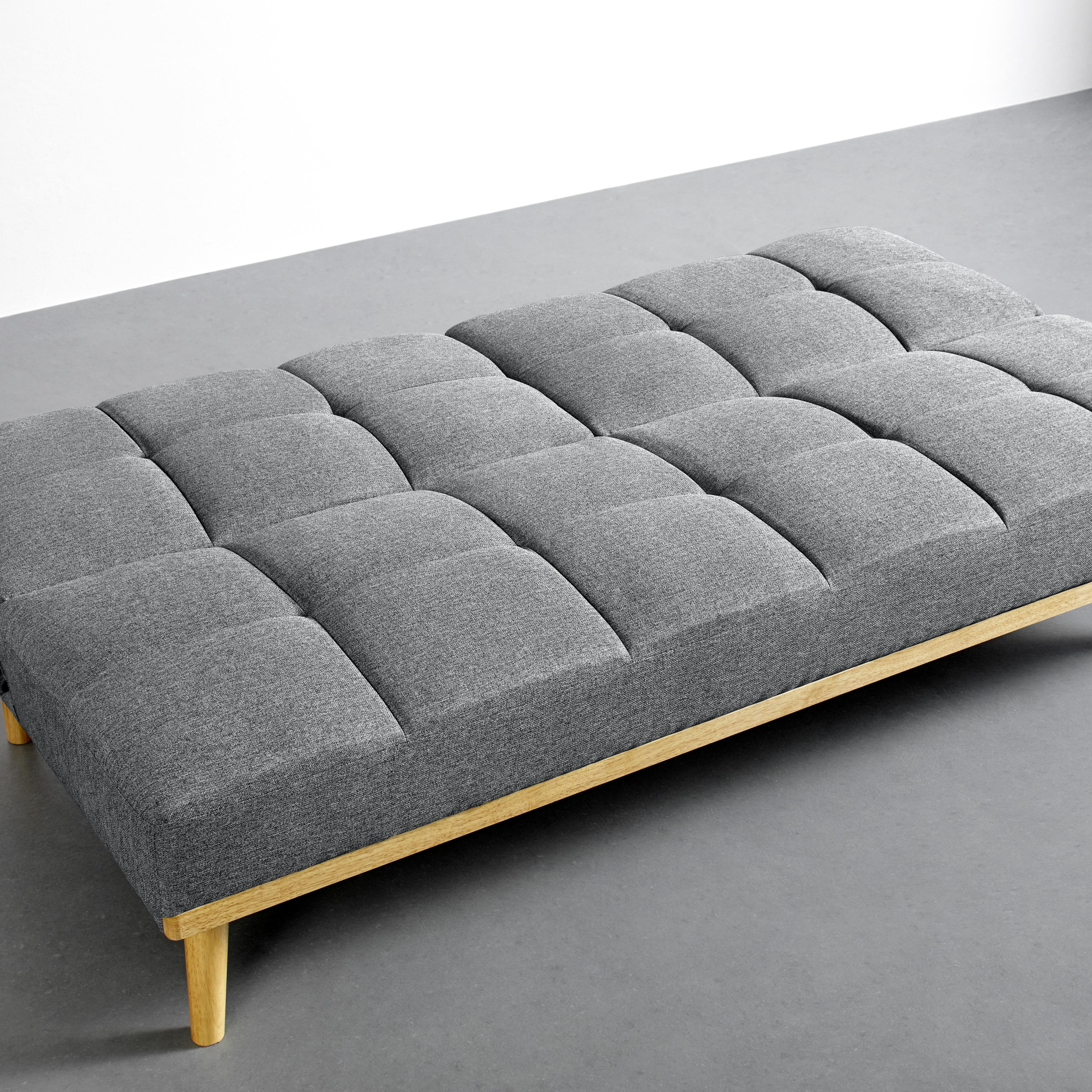 Rozkladacia Pohovka Daniele Š: 190 Cm, Sivá - prírodné farby/sivá, Moderný, drevo/textil (190/84/84cm) - Bessagi Home