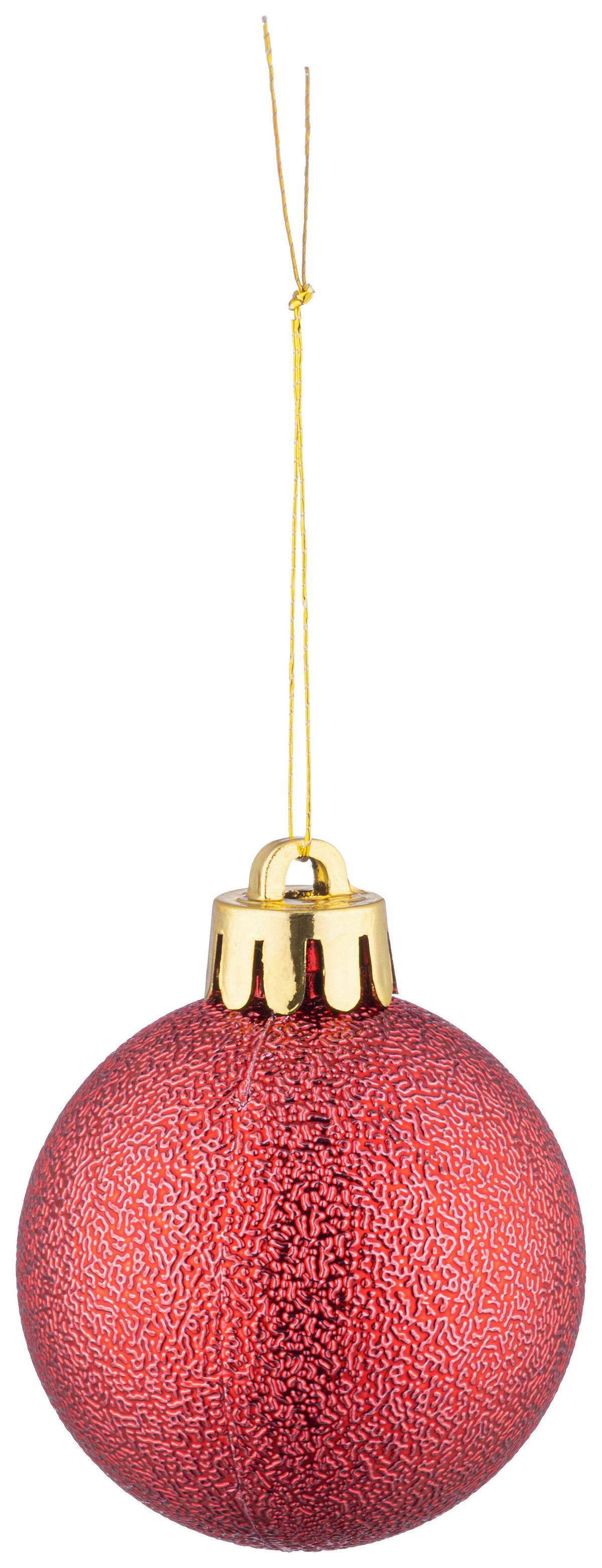 CHRISTBAUMKUGEL-SET Dirk, Rot, 90-teilig - Rot, KONVENTIONELL, Kunststoff - Luca Bessoni