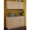 Miniküche Toronto Buchefarben/Graphit B: 120 cm - Buchefarben/Graphitfarben, MODERN, Holzwerkstoff (120cm) - Held