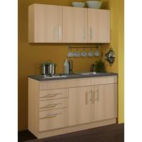Miniküche Toronto Buchefarben/graphit B: 120 Cm - Buchefarben/Graphitfarben, MODERN, Holzwerkstoff (120cm) - Held