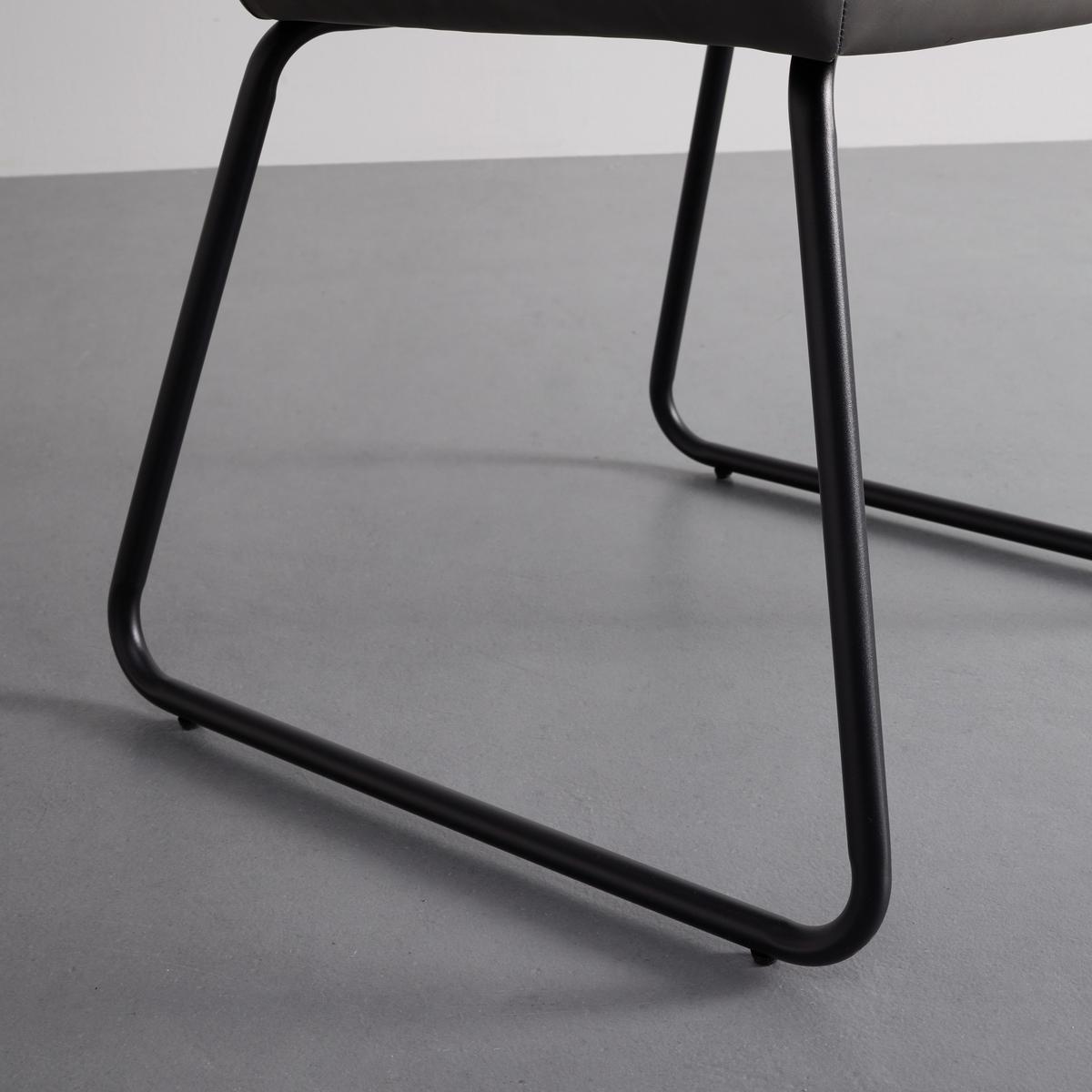 Stolička s podrúčkami DAJA tmavosivá - čierna/tmavosivá, Modern, kov/drevo (56/85/62cm) - Bessagi Home