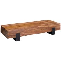 Couchtisch Wl5.597 - Sheeshamfarben/Schwarz, Design, Holz/Metall (115/44/22cm) - MID.YOU