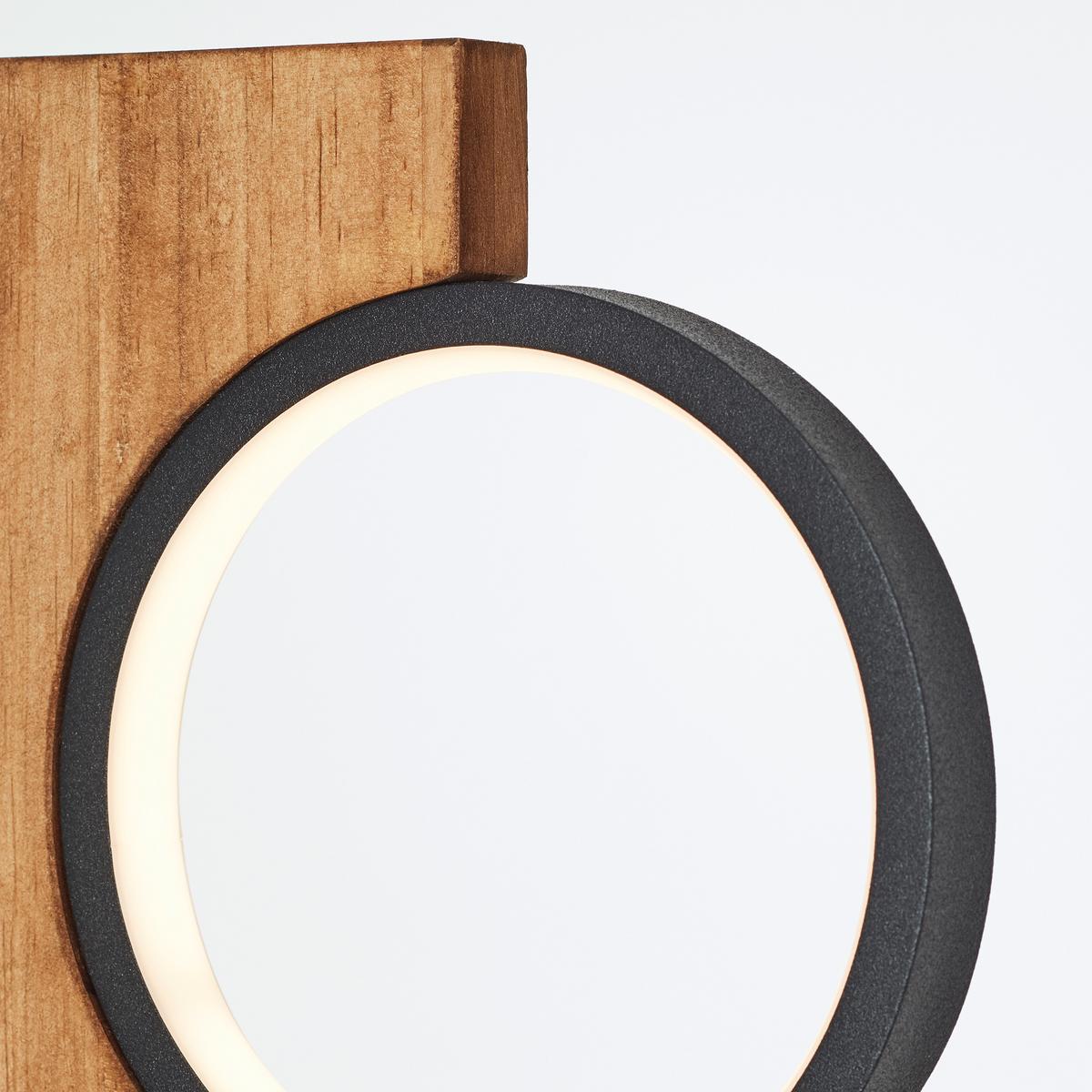 LED-Tischleuchte G99934/76 Cheesy - Hellbraun/Schwarz, Natur, Holz/Metall (50,4/25/12cm) - Brilliant