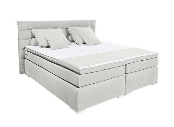 Boxspringbett mit Matratze& Topper 180x200cm Idaho, Silber - Chromfarben/Silberfarben, Design, Textil (180/200cm) - Novel Boxspringbett mit Matratze& Topper 180x200cm Idaho, Silber - Chromfarben/Silberfarben, Design, Textil (180/200cm) - Novel