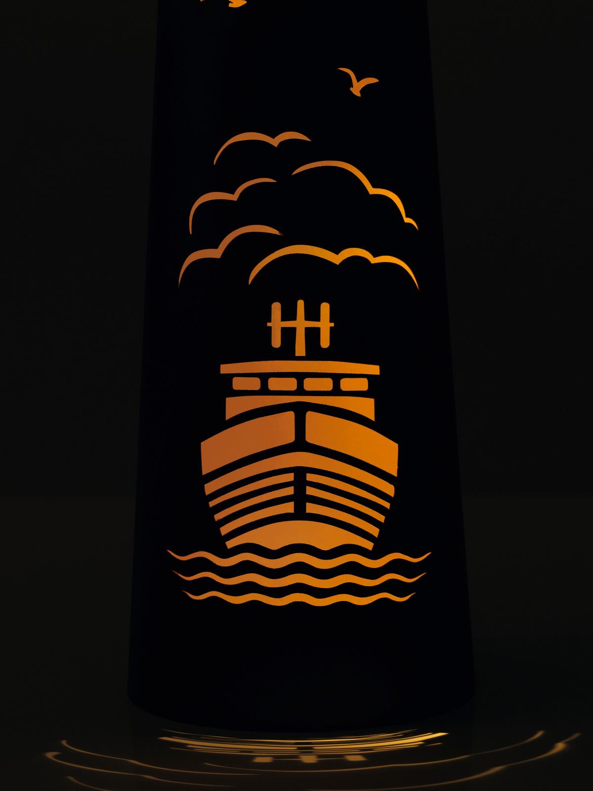 Led Dekosäule Mit Schale Garvida Leuchtturm H: 70,6 Cm - Rostfarben, Basics, Metall (18,5/18,5/70,6cm)