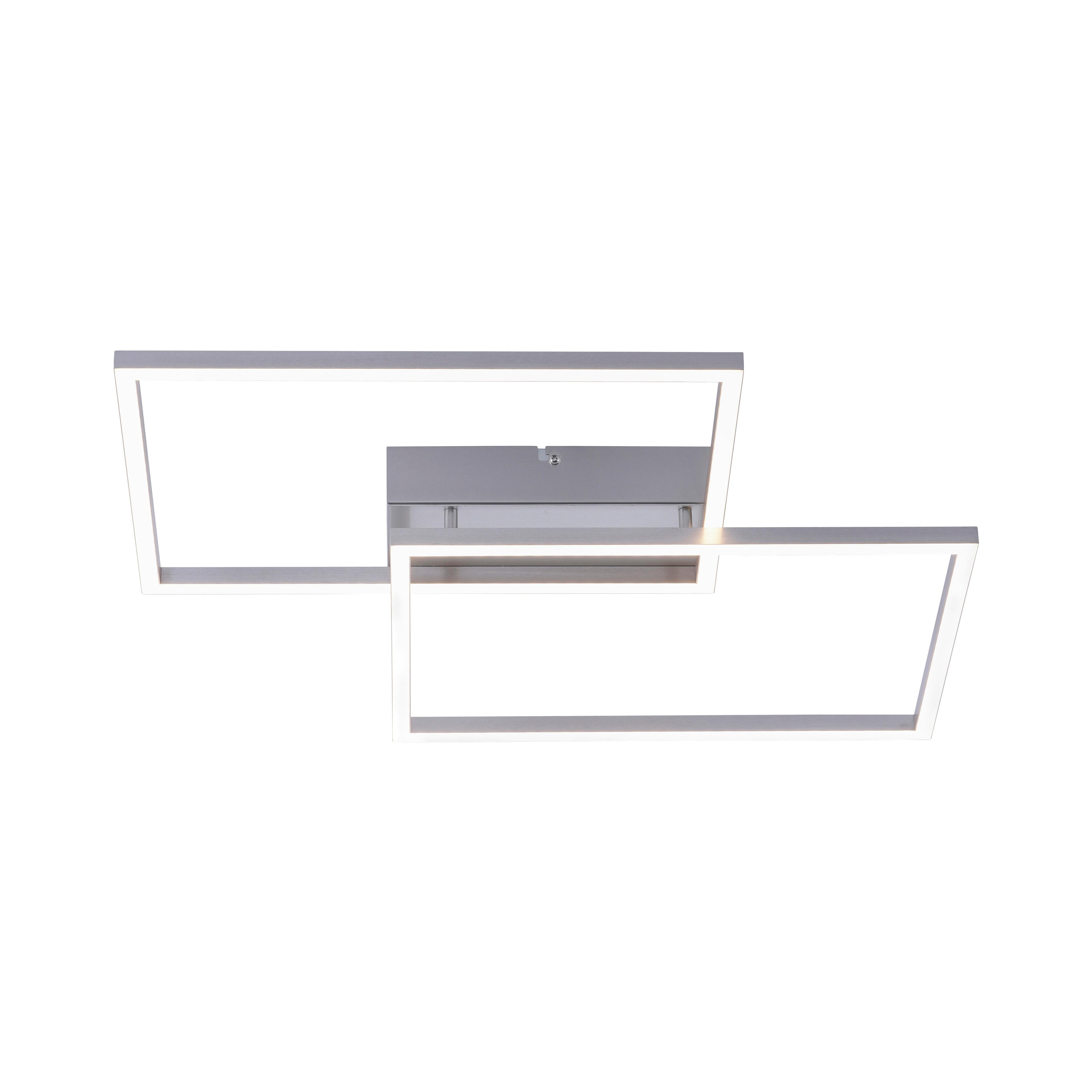Led-deckenleuchten Iven L: 75,5 Cm Dimmbar Mit - Chromfarben/Alufarben, Design, Kunststoff/Metall (75,5/56,2/7cm)