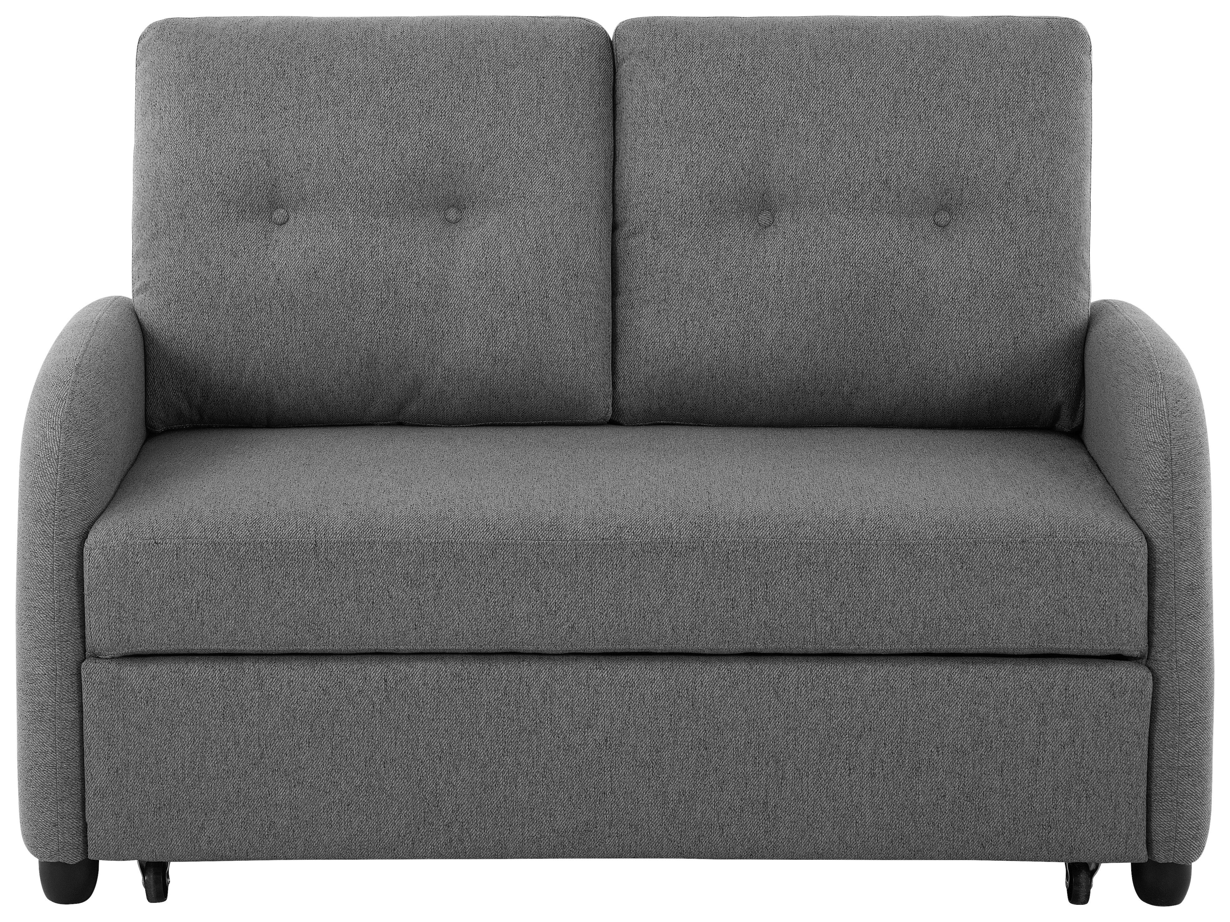 Rozkládací pohovka COSMO, tmavě šedá, max. 240 kg - černá/tmavě šedá, Design, textil/plast (140/94/95cm) - Livetastic