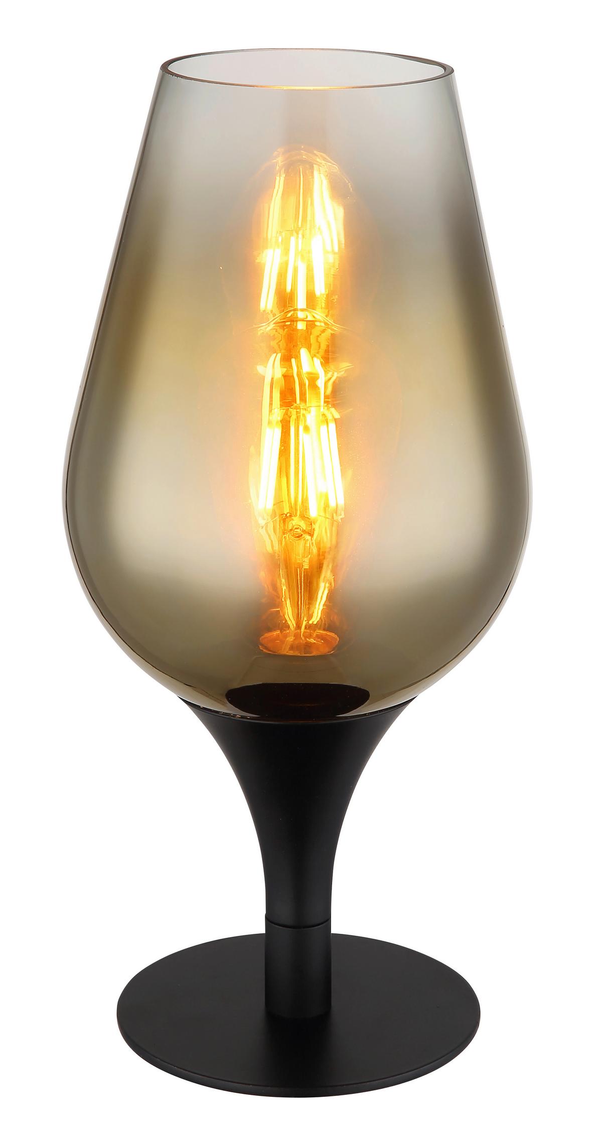 STOLNÁ LAMPA LAVUS, zlatá - číra/zlatá, Konventionell, kov/sklo (15/31cm) - Globo