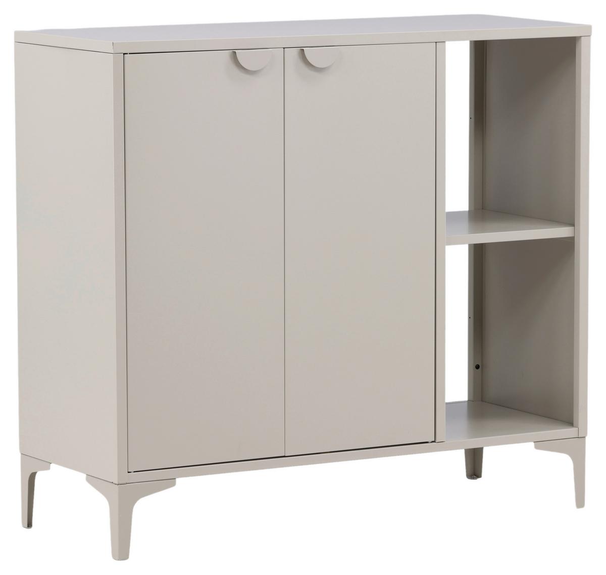 Sideboard Piring - Beige, Design, Metall (110/100/42cm) - Livetastic
