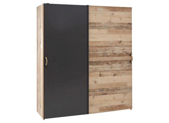 Schwebetürenschrank 170cm Merlin, Old Style/Anthrazit - Fichtefarben/Anthrazit, Basics, Holzwerkstoff (170/195,5/59,5cm) - MID.YOU Schwebetürenschrank 170cm Merlin, Old Style/Anthrazit - Fichtefarben/Anthrazit, Basics, Holzwerkstoff (170/195,5/59,5cm) - MID.YOU
