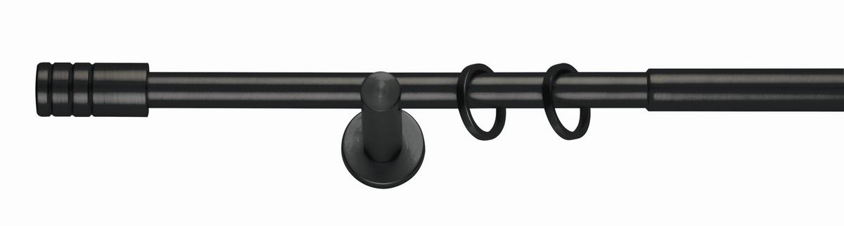 Sada tyčí na závesy Rillcube, 160-280cm - čierna, kov (160-280cm) - Premium Living
