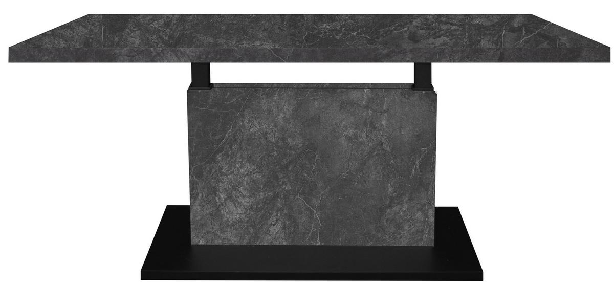 Couchtisch Lift Graphitfarben/schwarz B: 120cm - Schwarz/Graphitfarben, Design, Holzwerkstoff/Metall (120/55-69/70cm) - MID.YOU