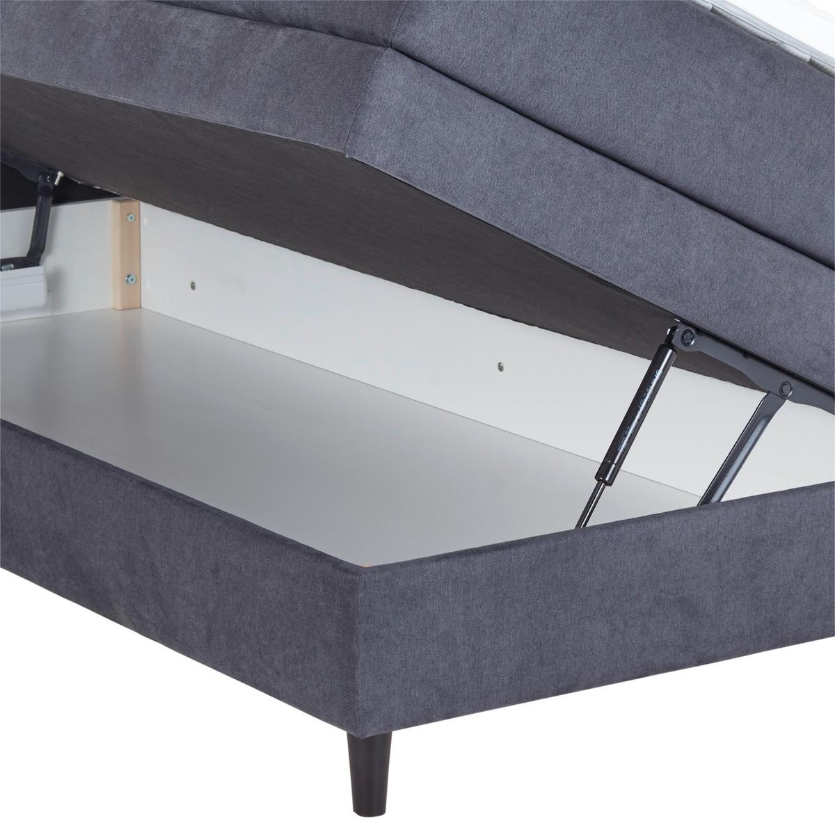 Boxspringbett Kleopatra - Anthrazit, KONVENTIONELL, Holz/Holzwerkstoff (180/200cm) - Ondega
