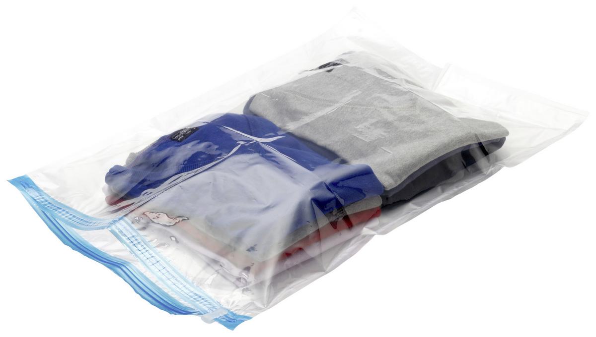 Vakuumbeutel Easy Travel 2er-Set, 50x70 cm - Klar, Leder (50/70cm) - Homezone