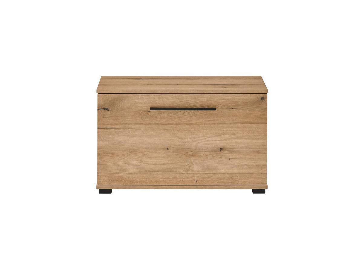 Garderobenbank Cantara Eichefarben B: 80cm - Eichefarben/Schwarz, MODERN, Holzwerkstoff (80/50/42cm) - MID.YOU