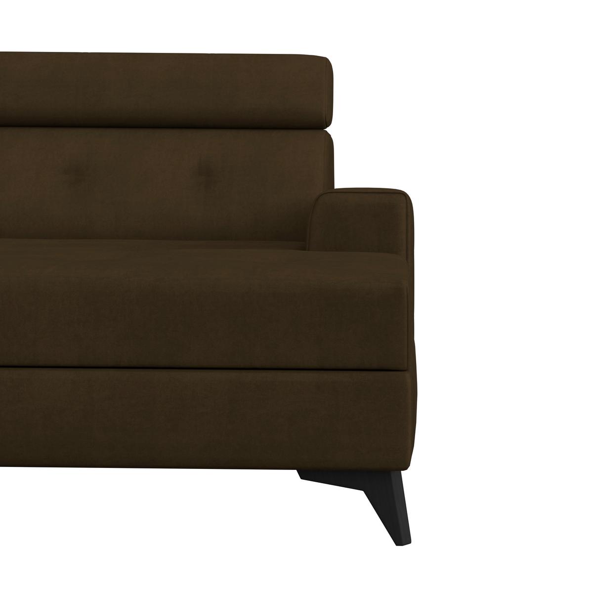 Wohnlandschaft Florida - Schwarz/Grün, MODERN, Holz/Holzwerkstoff (275/175cm)