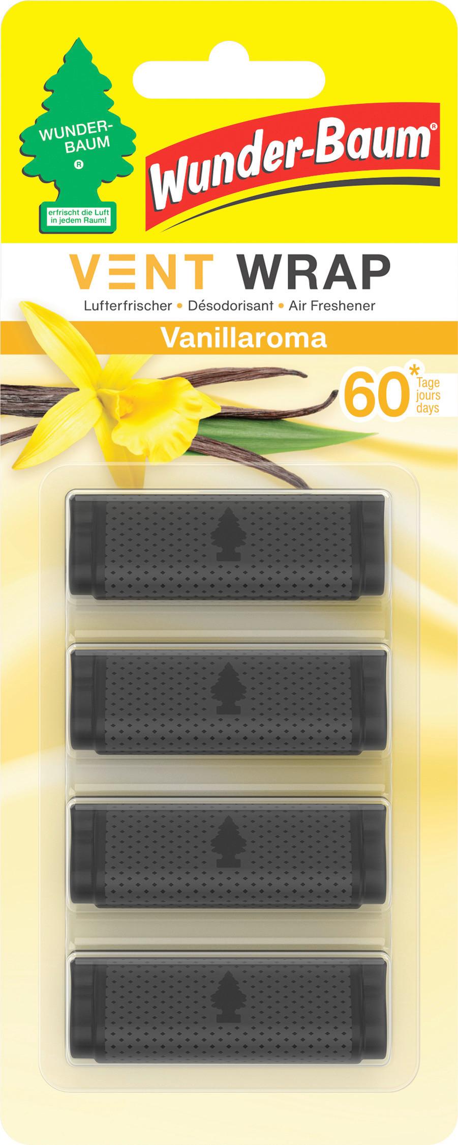 Autóillatosító Wunderbaum Vanília Illat - fekete, műanyag (7.6/1.1/19cm)