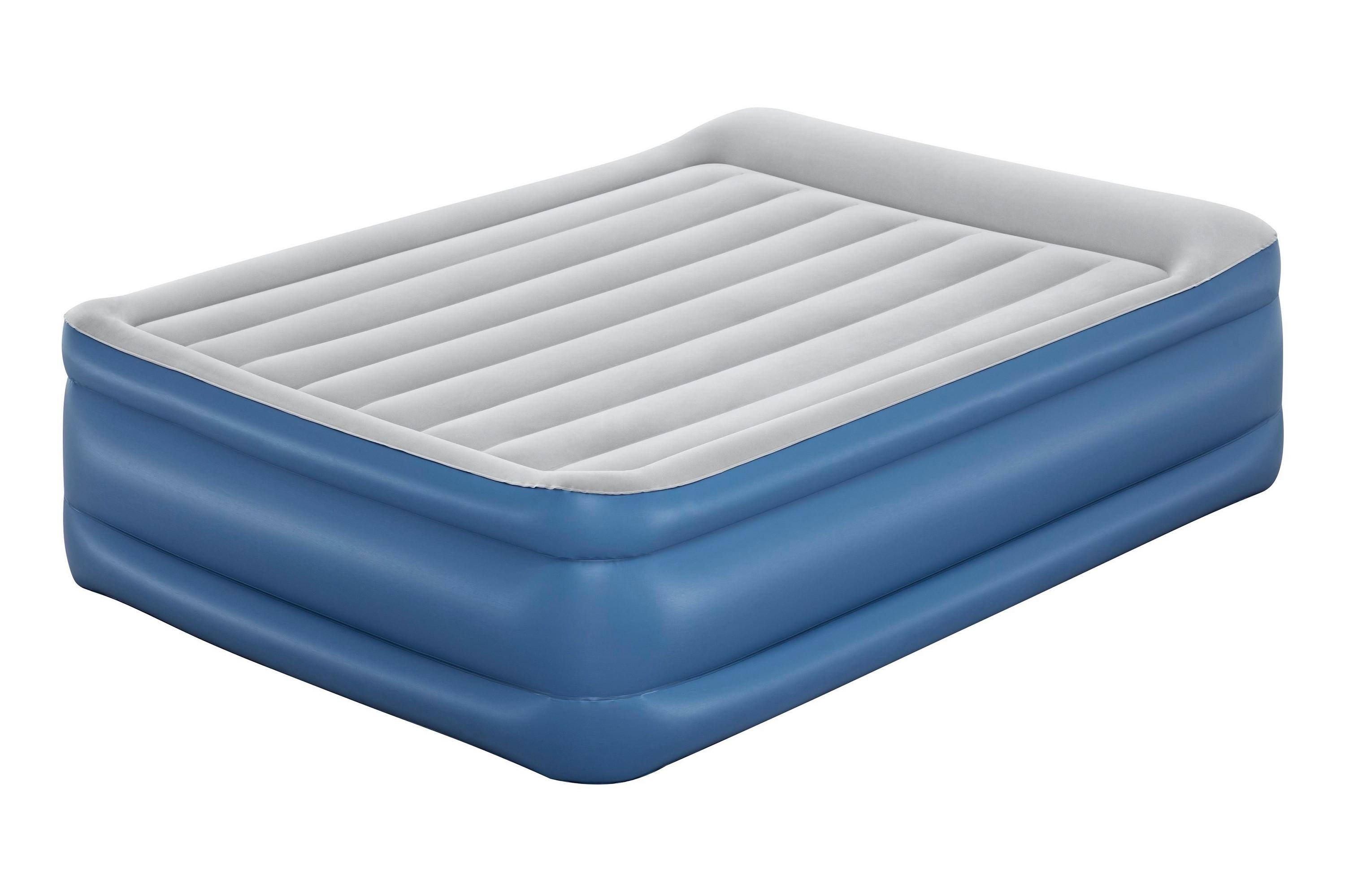 Luftbett Gerlinde 203x152x56 Cm Bis 300kg, Inkl. Pumpe - Dunkelblau/Grau, KONVENTIONELL, Kunststoff/Metall (203/152/56cm) - Bestway