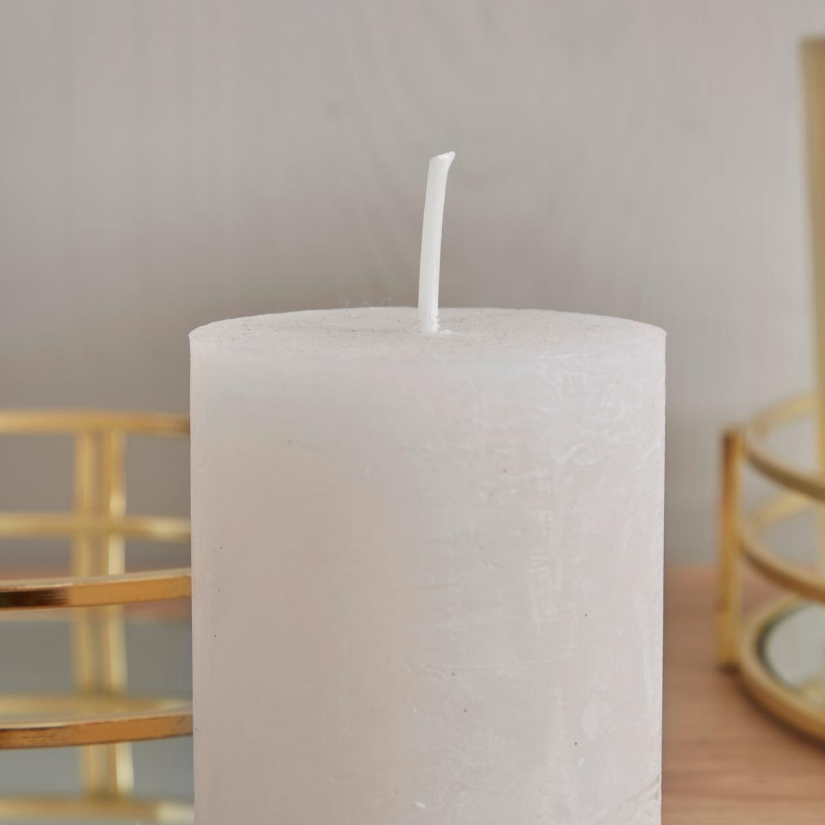 Stumpenkerze Saphira Hellgrau D/H: 6,8/9 cm - Hellgrau, Basics (6,8/9cm) - Ondega