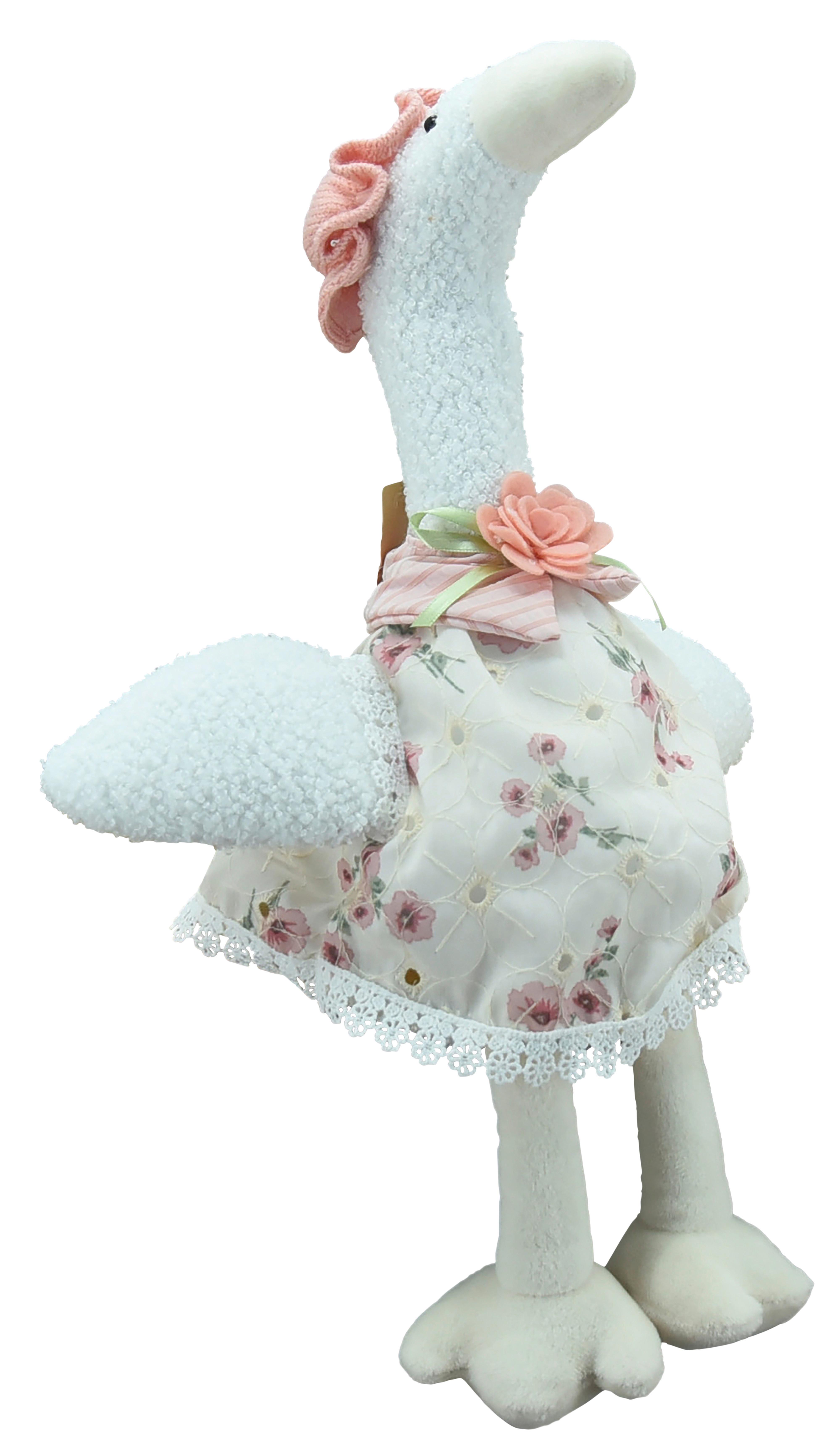 Dekotier Theresia - Pink/Beige, KONVENTIONELL, Kunststoff/Textil (30/27/42cm) - Luca Bessoni