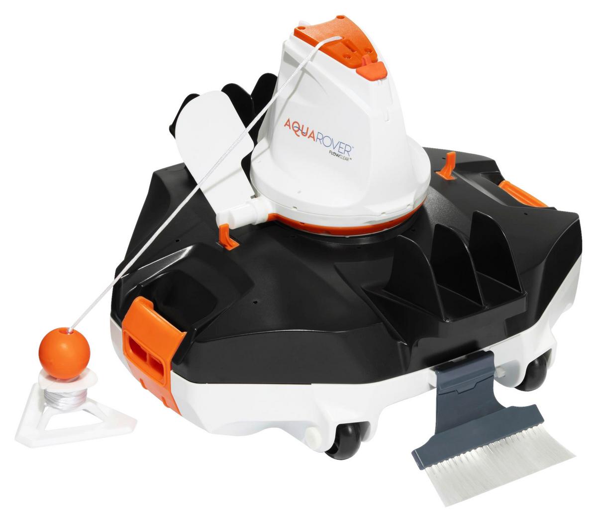 Poolroboter Aquapower, Akku Laufzeit 90 Minuten - Schwarz/Orange, MODERN, Kunststoff (40,5/39,3/28,5cm) - Bestway