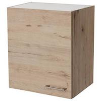 Kuchyňská horní skříňka RIVA H50 50cm - dub San Remo/barvy nerez oceli, Moderní, kov/kompozitní dřevo (50/54,8/32cm)