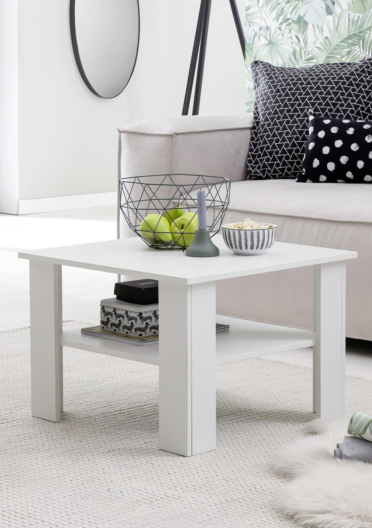 Dohányzóasztal Mid.you - fehér, Konventionell, faalapú anyag (60/60/42cm) - MID.YOU