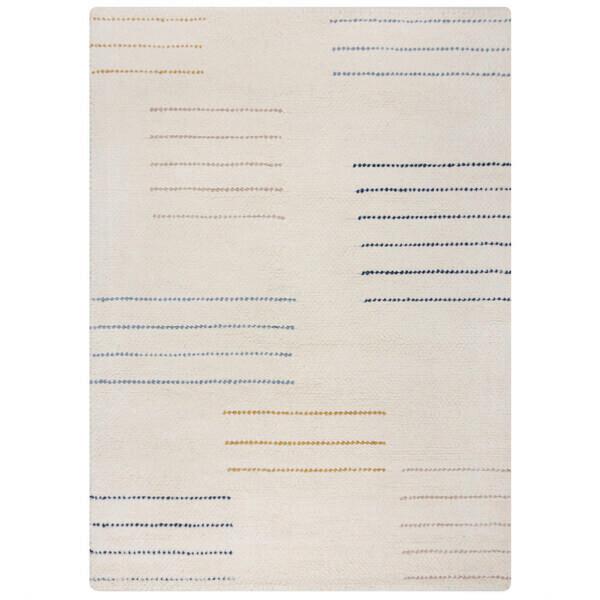 Handwebteppich Dottie Wolle Blue